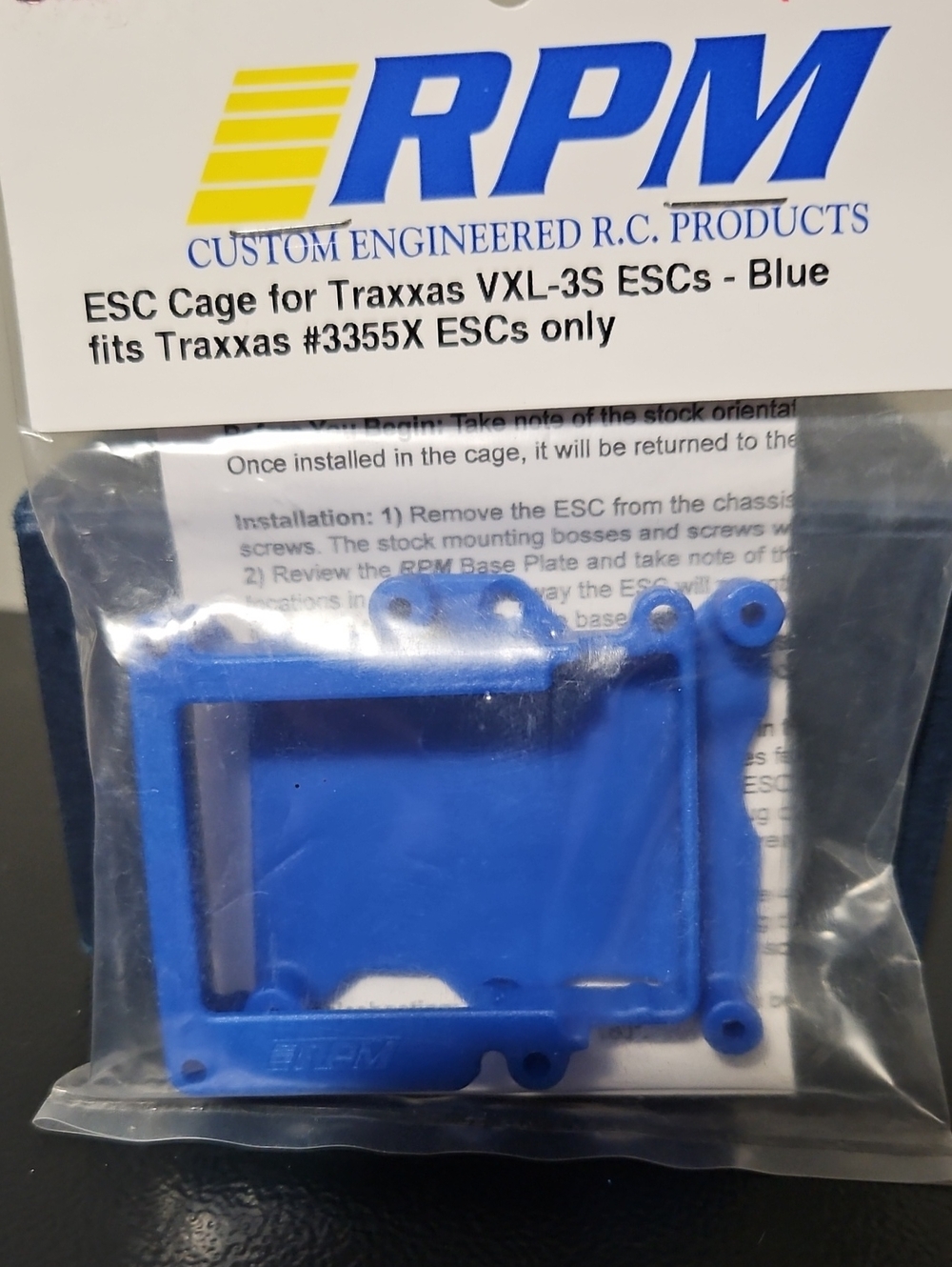 RPM Traxxas VXL-3S ESC Cage 70605 (Blue)